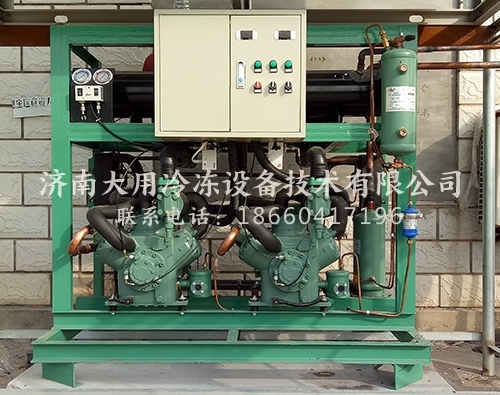 Piston refrigeration compressor unit